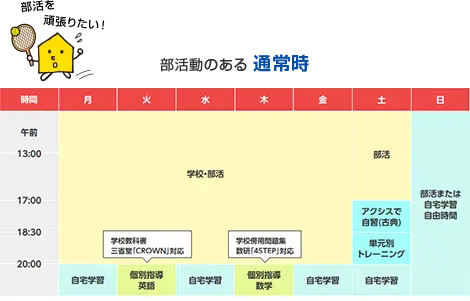 部活動のある通常時