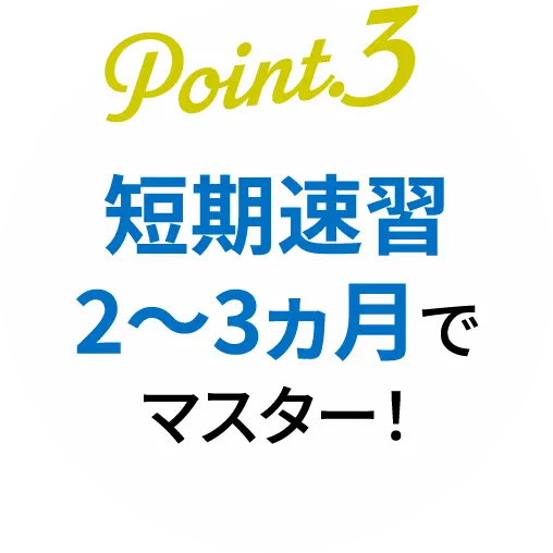 短期速習2〜3ヵ月でマスター!